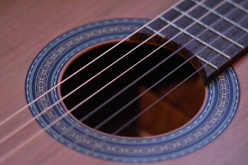 Fototapeta premium strings and rose guitar
