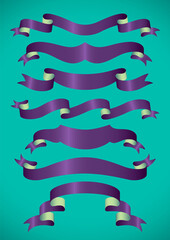 Obraz premium Set of vintage style banners in color. Vector illustration.