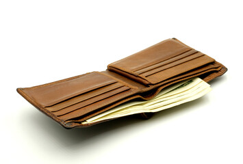 brown leather wallet