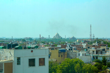 Tajmahal in Agra, the symbol of love and the most beautiful building in the world. UNESCO WORLD HERITAGE SITE and one of world's wonder of India