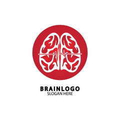  Brain logo designs concept vector, Health Brain Pulse logo, Brain care  logo template vector