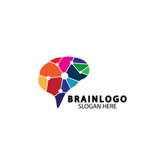  Brain logo designs concept vector, Health Brain Pulse logo, Brain care  logo template vector