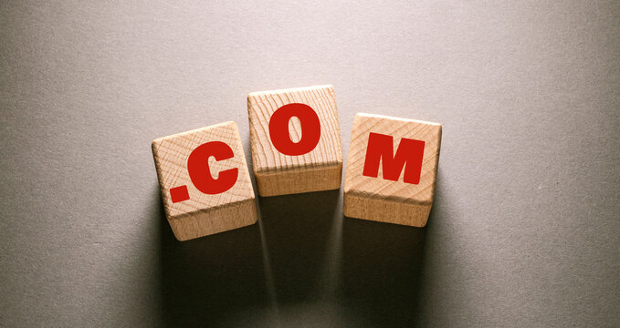 Com Word with Wooden Cubes
