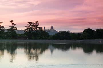 niebo drzewa jezioro zamek krajobraz © Katarzyna