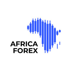 Logo candlestick trading chart analyzing in forex Africa