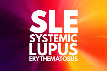 SLE - Systemic Lupus Erythematosus acronym, medical concept background