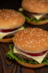 たくさんのハンバーガー