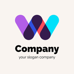 Letter W logo icon design template elements 