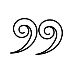 quote mark icon design,flat style trendy collection