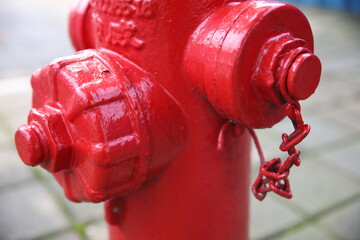 Red fire hydrant