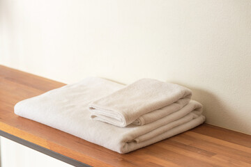 The different sizes cotton towel.