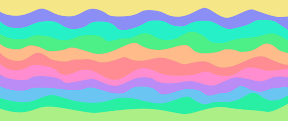 Illustration of beautiful colorful waves