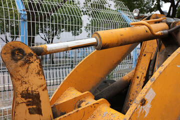 Bulldozer at construction site