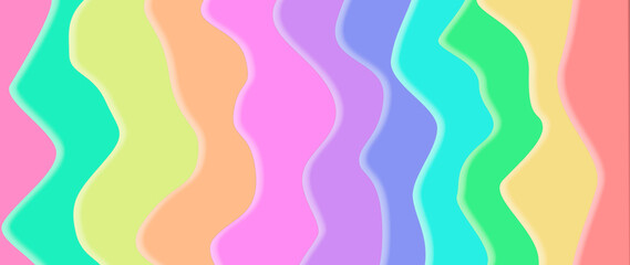 Beautiful colorful waves texture. Abstract curve lines backdrop