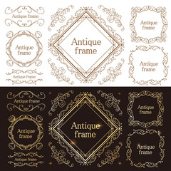 クリスマスをイメージした装飾デザインセット。雪の結晶をモチーフにしたフレームデザイン