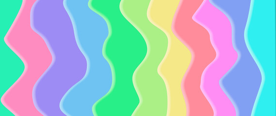 seamless pattern with colorful ribbons