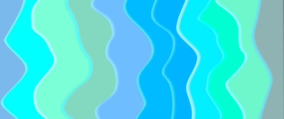 Abstract seamless pattern with blue waves