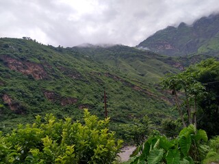 Fototapeta na wymiar Regular view of mountain in monsoon