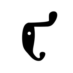 Clothes rack. Hook wall and for furniture. Suitable for a room, hallway or kitchen. Vector image.