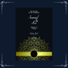 Mandala template with elegant, classic elements. Great for invitation, flyer, menu, brochure, background Premium Vector