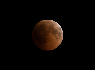 Mid phase of the initial stage of total Lunar Eclipse observed on 27-28 July 2018 at Bahrain