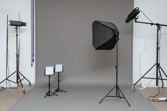Photo studio background with copy space.
