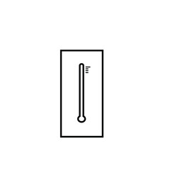 	
Temperature flat vector icon. . Weather, hot and cold climate for web site, mobile app design.Medicine thermometer.
