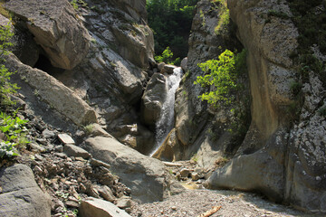 Fototapeta na wymiar Azerbaijan. Very beautiful waterfall.