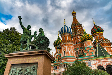 Fototapeta na wymiar st basil cathedral in moscow russia