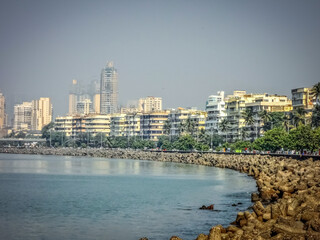 Queen's Necklace Mumbai, India, famous landmark in Mumbai attracted by many tourist visiting mumbai city dreams