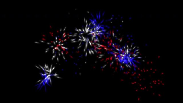 Fireworks elements animation. 4K Resolution (Ultra HD).