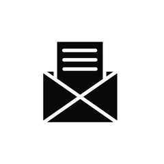 envelope mail icon in trendy flat design