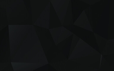 Fototapeta premium Modern Polygonal shapes background, low poly triangles mosaic, black crystals backdrop, vector design wallpaper. High technology and luxury concept.