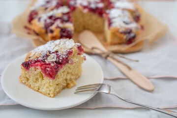 sweet home made vanilla raspberry pie
