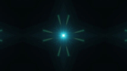 Beautiful designer drawing illustration with rays and black background.