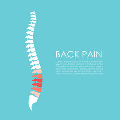 Spine pain vector poster - obrazy, fototapety, plakaty