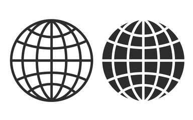 Grid globe vector icon