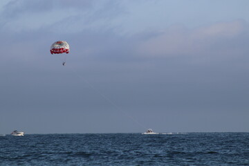 paragliding on the beach