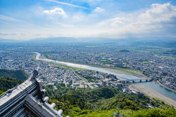 岐阜城天守閣からの眺望
