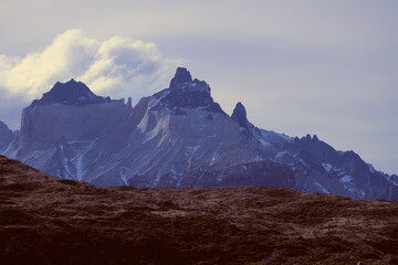 mountains view in patagonia