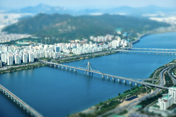 Fototapeta na wymiar It is scenery of Seoul, capital city of Korea. 