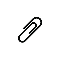Obraz premium paper clip Icon Vector Logo Template