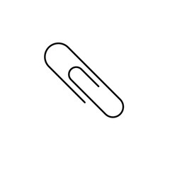 Obraz premium paper clip Icon Vector Logo Template