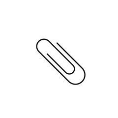 Obraz premium paper clip Icon Vector Logo Template