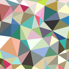 Background of geometric polygonal shapes. Colorful mosaic pattern. Retro triangle background