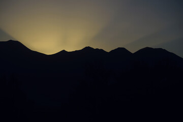 Obraz premium sunrise over the mountains