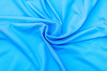 Blue fabric cloth,  polyester texture, sport wear background