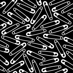 Pattern safety pin seamless flat design icon repeat
