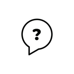 question mark bubble chat Icon Vector Logo Template 