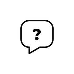 question mark bubble chat Icon Vector Logo Template 